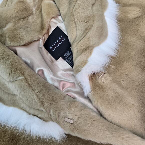 Tally-Ho Outerwear Coat Womens 1X Faux Fur Trim Long Full Length Warm Elegant - Picture 13 of 15